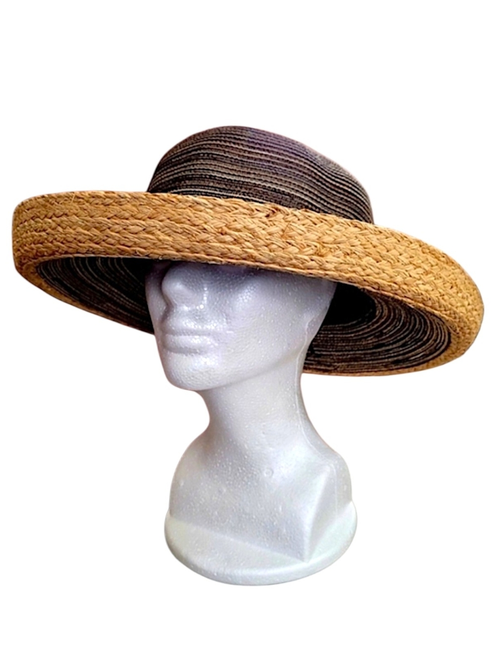 Sun 'N" Sand UPF50+ Up-Brim Chocolate & Cream Color Sun Hat